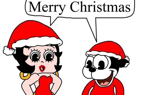 Betty Boop And Bimbo Wishes Merry Christmas By Ultra Shounen Kai Z On