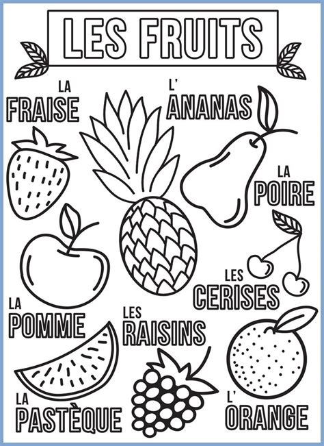 French worksheets for kids with kindergarten writing worksheets kindergarten workshe. Les Fruits // Fruits | Learning french for kids, French ...