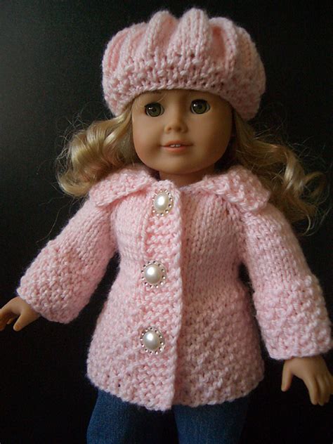 Ravelry Cotton Candy 18 Ag Doll Coat Set Pattern By Knit N Play