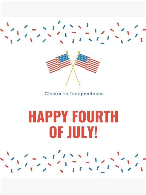 Happy 4th Of July Poster For Sale By Armandoshop Redbubble