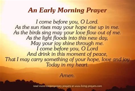 An Early Morning Prayer With Sunrise In The Picture