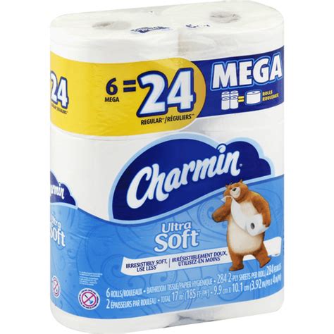 Charmin Ultra Soft Bathroom Tissue Unscented Mega Rolls 2 Ply