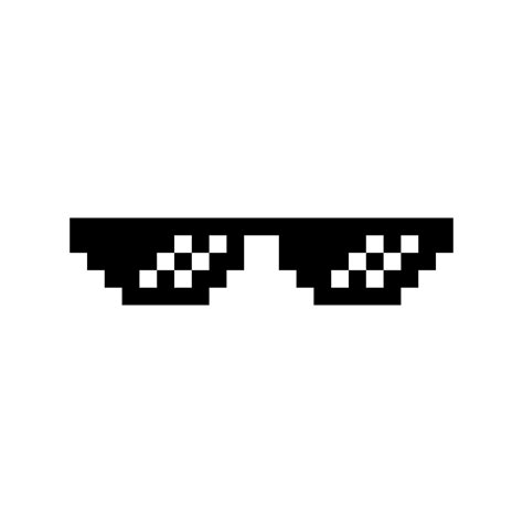 Pixel Art Glasses Isolated On White Background 5630579 Vector Art At