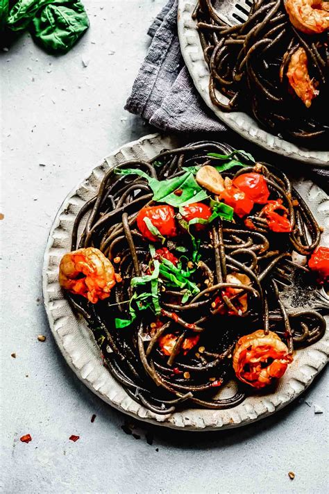 For octopus, bring a large pot of salted water to a boil. Squid Ink Pasta with Shrimp & Cherry Tomatoes + VIDEO ...