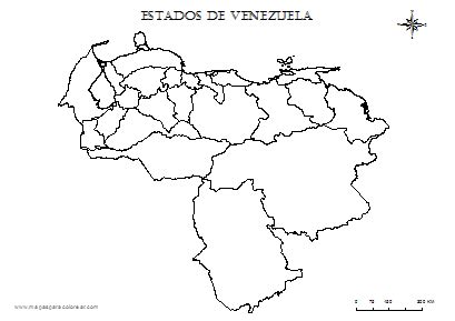 Mapa De Venezuela Para Colorear