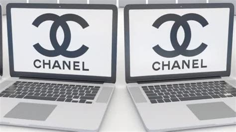Modern Laptops With Chanel Logo Computer Technology Conceptual