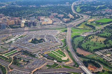 Aerial View Of The United States Pentagon The Department Of Defense