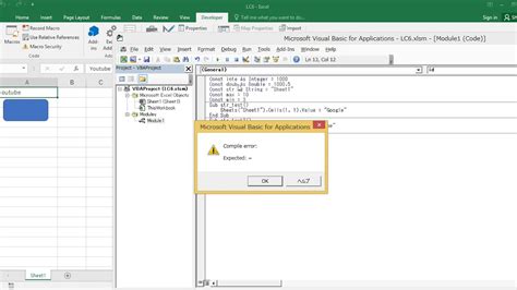 Vba Excel Basic Const Youtube