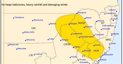 Bom Issues Hunter Weather Warning For Large Hailstones Heavy Rainfall