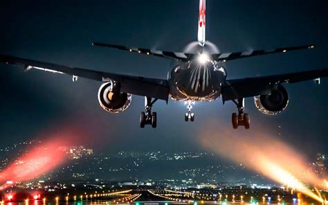 42 Airplane Wallpapers Plane Take Off At Night 548726 Hd