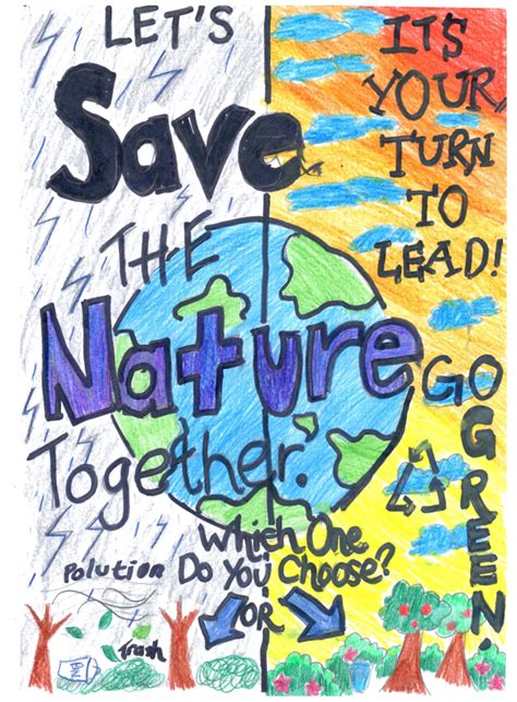 Koleski Terbaik Earth Day Save Earth Poster Making Competition Miss B Writes