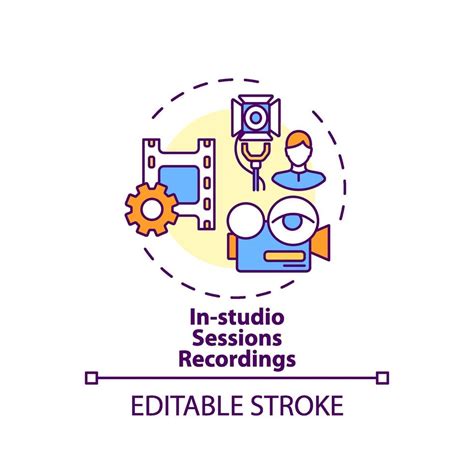 In Studio Sessions Recordings Concept Icon 2227671 Vector Art At Vecteezy