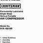 Craftsman 919 Air Compressor Parts Manual