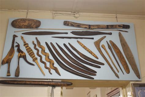 Collection Of Aboriginal Tools And Weapons At Stansbury Museum A