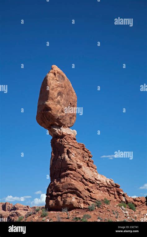 Moab Utah Balanced Rock At Arches National Park Stock Photo Alamy
