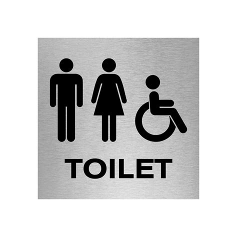 Slimline Aluminium Male Female Accessible Toilet Sign Male And Female
