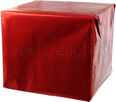 Cleverdelights Metallic Red Wrapping Paper 30 X 300