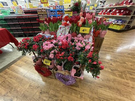 Food Lion Grocery Store Interior Valentines Day Display Floral