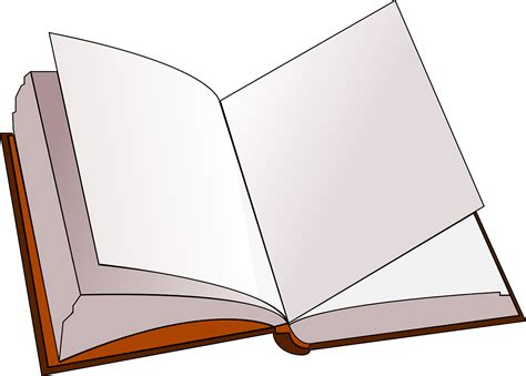 Clipartof A Blank Opened Book