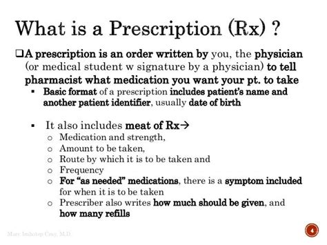 Example Prescriptions Prescription Writing 101
