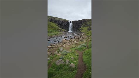 Gufu Waterfall In Slow Motion Seydisfjordur Iceland July 2023 Youtube