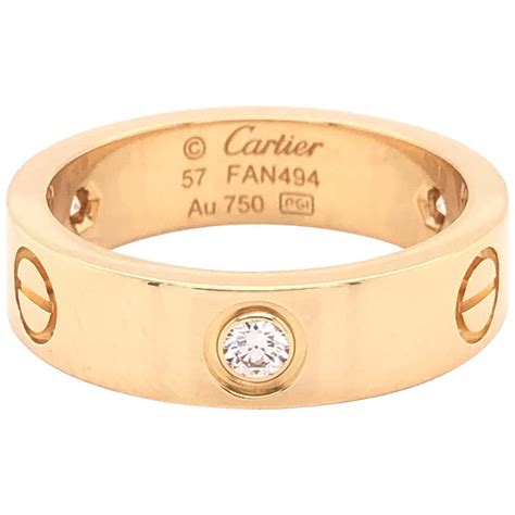 Cartier Love Ring 3 Diamond Yellow Gold At 1stdibs Cartier 3 Diamond