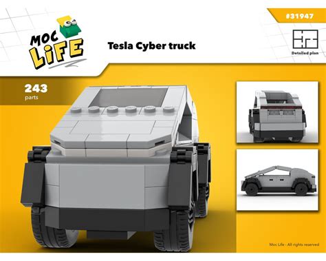 Lego Moc Tesla Cyber Truck By Moclife Rebrickable Build With Lego