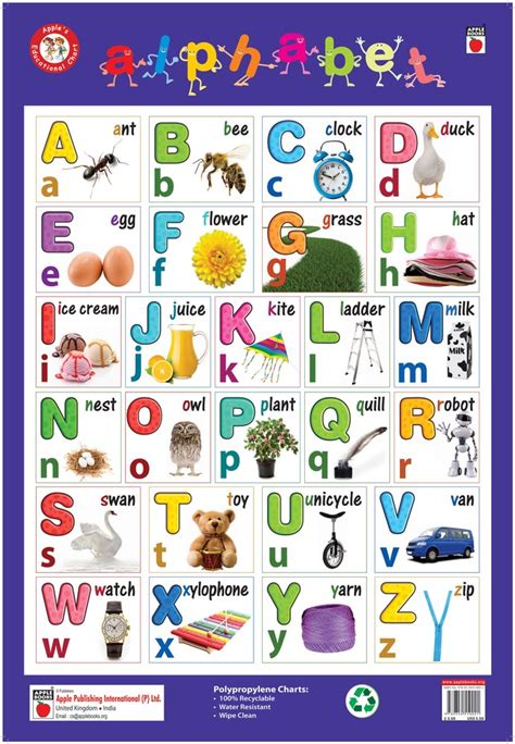 Alphabet Charts At Rs 99piece Teaching Charts Id 3826624412