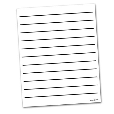 Bold Line Writing Paper With Large 0875 In Spaces Bold Lines On Both