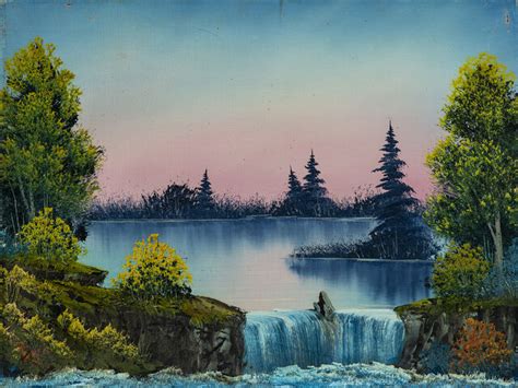 Bob Ross Bob Ross Misty Waterfall Signed Original Painting