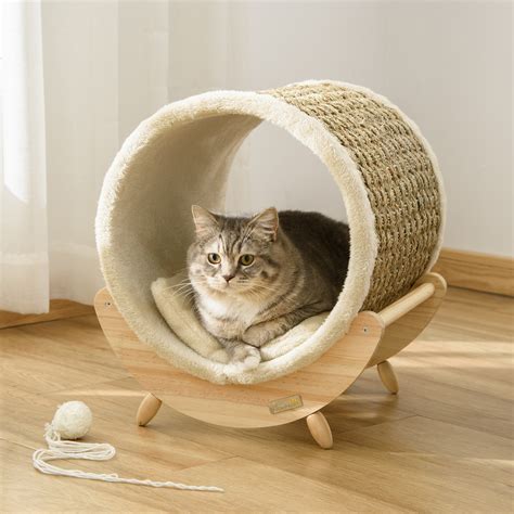 Pawhut Round Cat Bed Uk