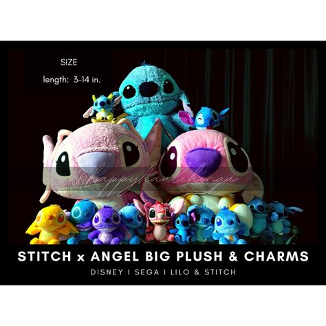 Lilo And Stitch Stitch X Angel Big Japan Plush And Charms Disney Sega