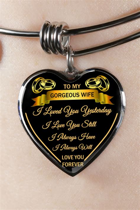 Maybe you would like to learn more about one of these? To My Gorgeous Wife I Love Husband Luxury Necklace ...