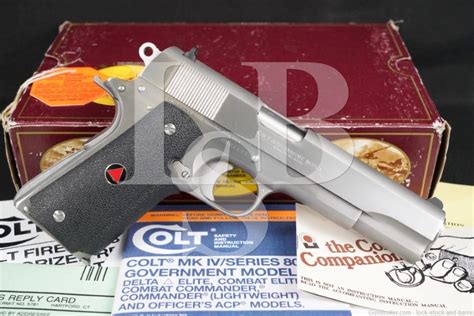 Colt Delta Elite Stainless 02020 1911 10mm Semi Automatic Pistol And Box