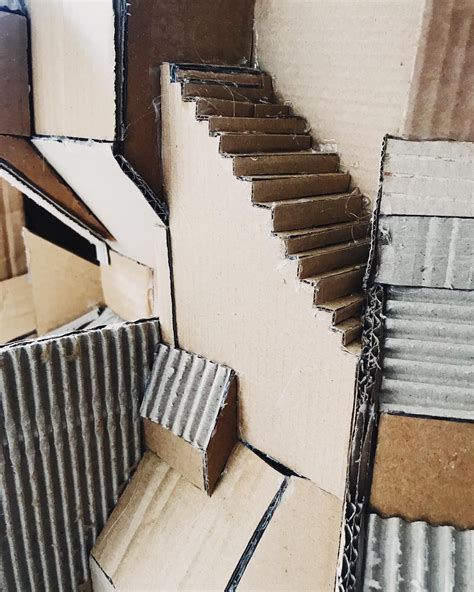 Cardboard Sculpture Stairs By Nina Lindgren Cardboard Sculpture