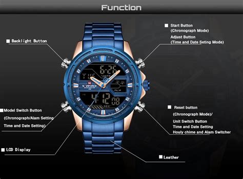 Naviforce 9138 Mens Analog Digital Watch Blue Vivid Nuance South Africa