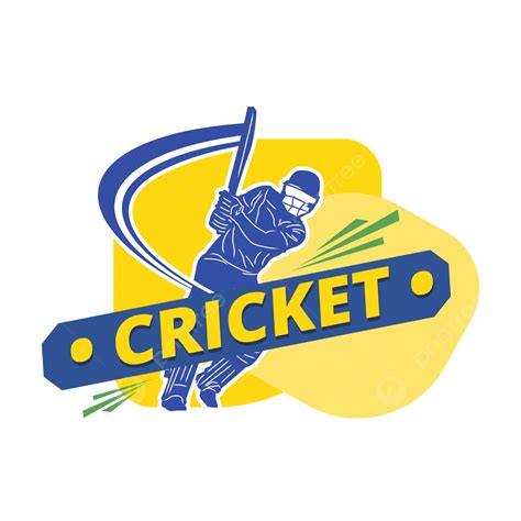 Cricket Sport Vector Logo Design Transparent Background For Free