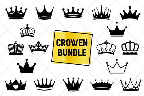 Royal Crown Svg Bundle King Queen Grafik Von Uchava Creative Fabrica