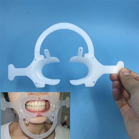 1pc orthodontic dental plastic mouth opener cheek retractor with handle c shap ebay