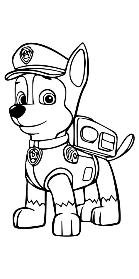 Paw Patrol Chase Coloring Page Free Printable Coloring Pages For Kids