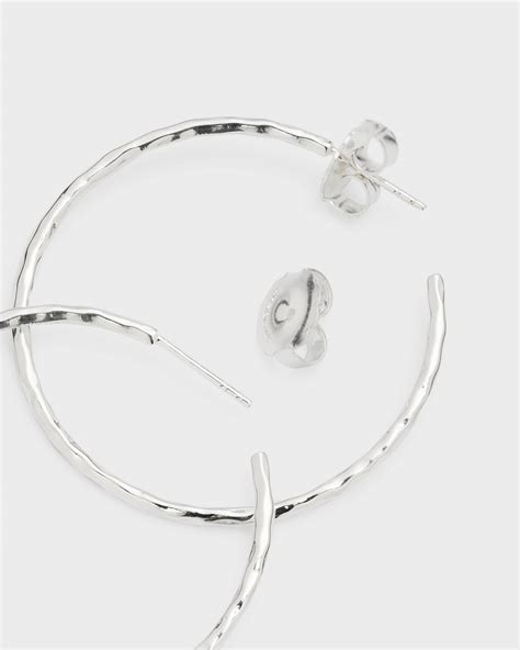 Ippolita Medium Squiggle Hoop Earrings In Sterling Silver Neiman Marcus