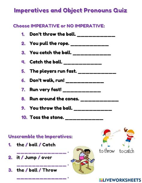 Imperative Sentence Worksheets For Grade 7