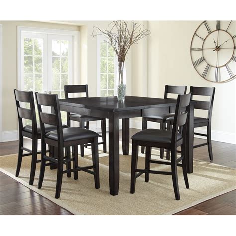 Alcott Hill® Wynwood 7 Piece Counter Height Solid Wood Dining Set And Reviews