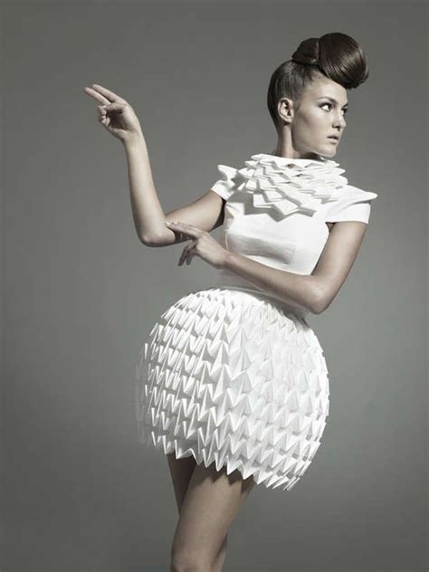 Futuristic Geometric Dresses Origami Fashion Paper Fashion Origami