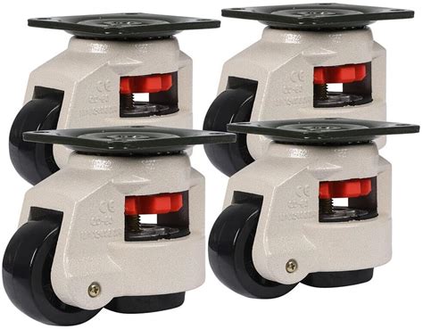4 Pack Gd 80f Leveling Casters Swivel Workbench Adjustable