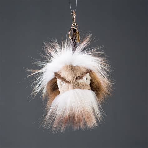 The Angry Face Fur Bag Charm Haute Acorn