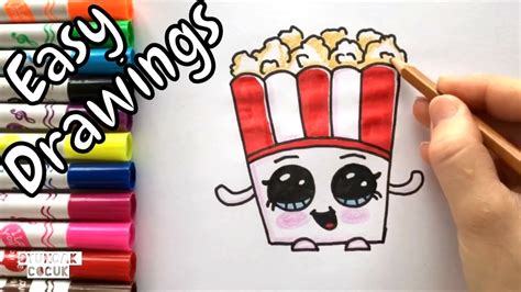 8 best how to draw popcorn ideas easy drawings cute e