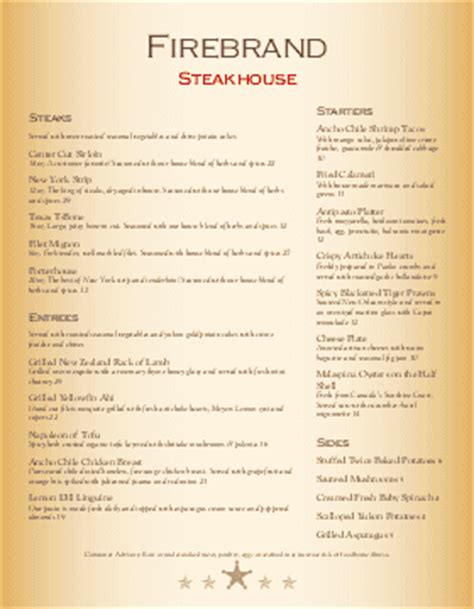 Steakhouse Menu, Steakhouse Menu Template, Steak Menu - MustHaveMenus
