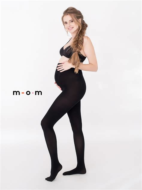 Moms On Maternity Mom Model Opaque Black Tights Moms On Maternity