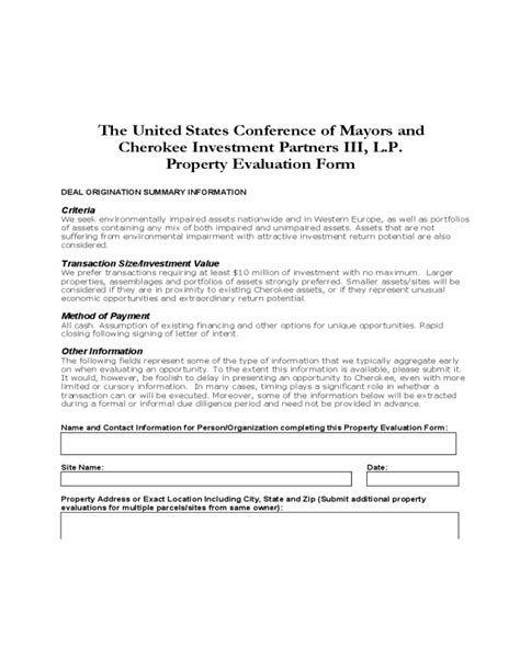 2022 Property Evaluation Form Fillable Printable Pdf And Forms Handypdf